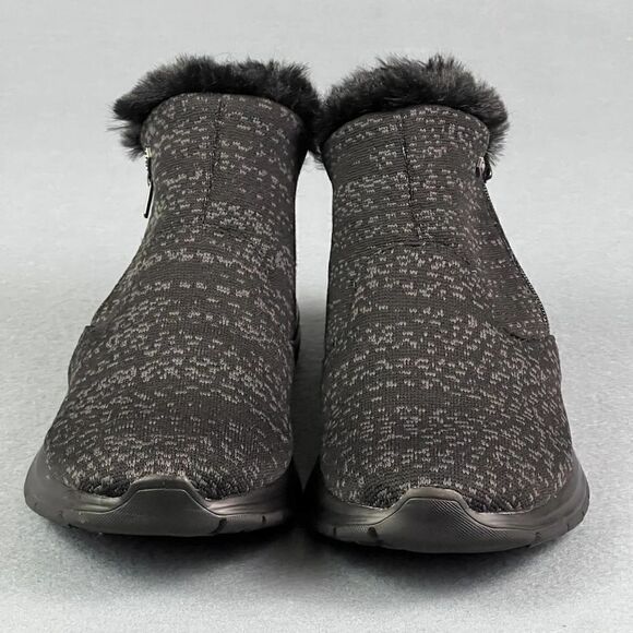 Telic Apres-Ski Recovery Boot Women's 9 Granite Black Faux Fur Ankle Bootie - Picture 5 of 10